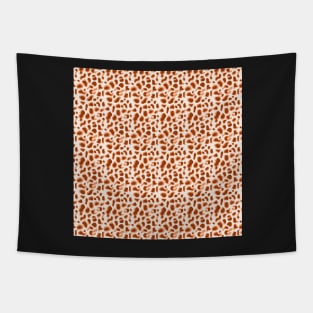 Orange Tiny Spotted Animal Pattern Design Tapestry