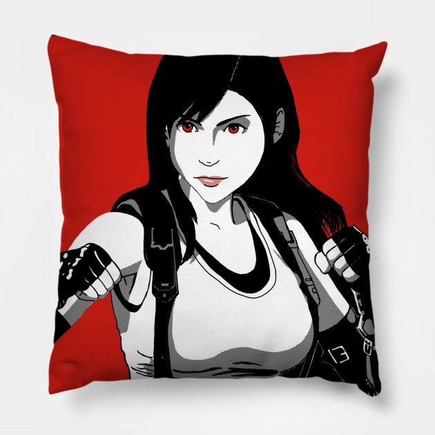 Tifa Lockhart Pillow by Rama.Rabbit