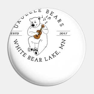 WBL Ukulele Bears (black text for light colors) Pin