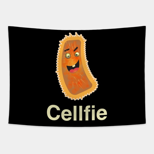 Funny Cellfie Medical Laboratory Scientist Tech Tapestry by DanielLiamGill