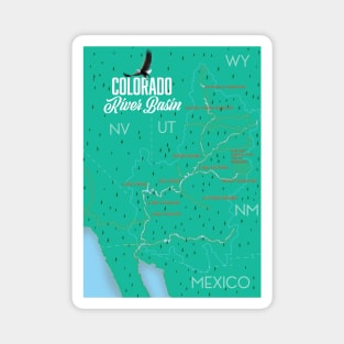 Colorado River Basin vintage map Magnet