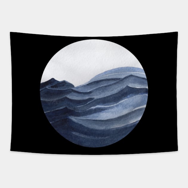 Abstract waves Tapestry by Cleopsys