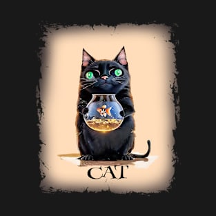 Funny Black Cat T-Shirt