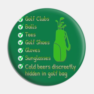 Golf Checklist Pin