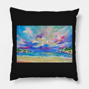 Storm over Alma - Bright Landscape/Seascape Pillow