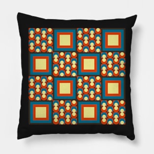 retro mid century geometric pattern Pillow