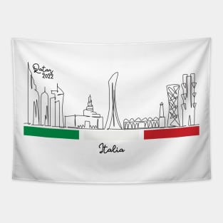 Doha Skyline - Qatar 2022 - Italia Tapestry