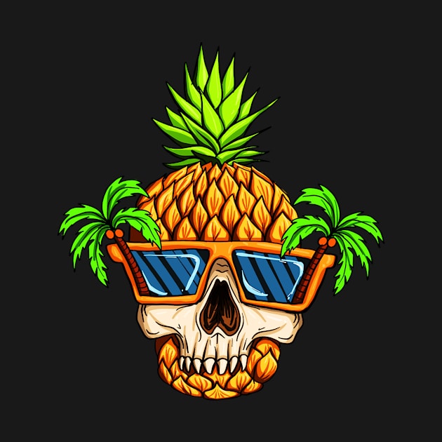 Cool Pineapple Skull by The Kenough