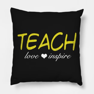 Teach Love Inspire Leopard Pillow