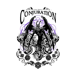 Conjuration - D&D Magic School Series: Black Text T-Shirt