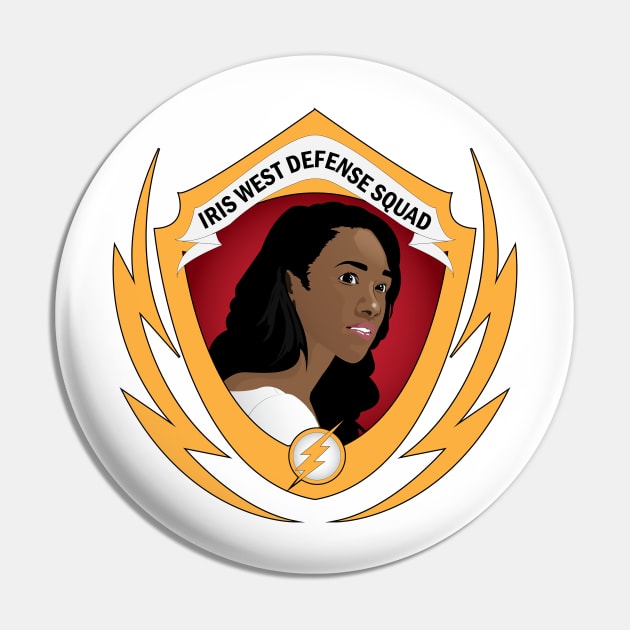 Iris West Defense Squad Coat of Arms Pin by leroywhitakerva