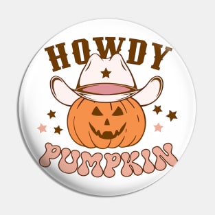 Howdy Pumpkin Halloween pumpkin Pin