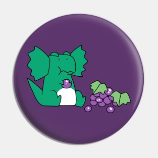 Dilophosaurus Eating Grapes Pin