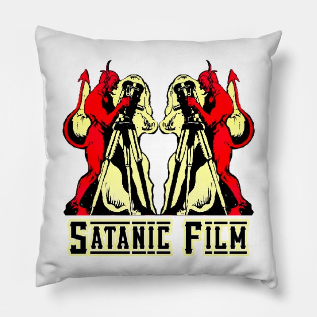 Satanic movie with a devilish director and hellish script Pillow by Marccelus