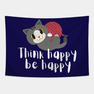 Think happy, be happy Tapestry