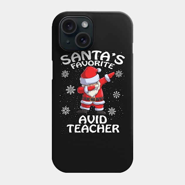 Santas Favorite Avid Teacher Christmas Phone Case by intelus