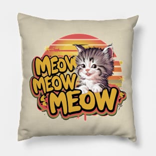 Meow Cat Pillow