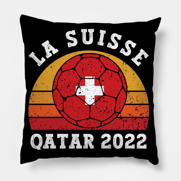 La Suisse Football Pillow by footballomatic