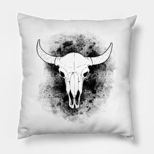 Black and White Skull Pillow