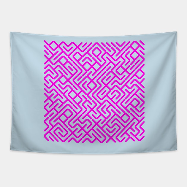 "10 PRINT..."-style Recursive Digital Maze Tapestry by brutalworld