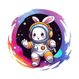 Rainbow astronaut bunny T-Shirt