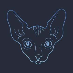 Blue Neon Sphynx cat T-Shirt