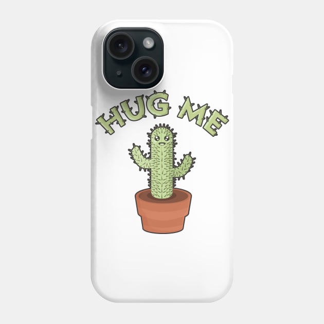 Kawaii Hug Me Cactus Phone Case by KawaiiNir