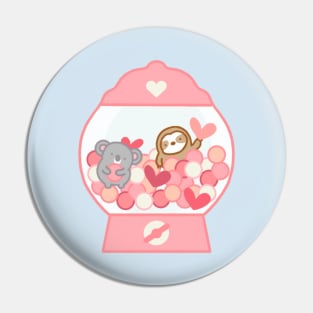 Cute Sloth Koala Gumball Machine Pin