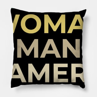 person woman man camera tv Pillow