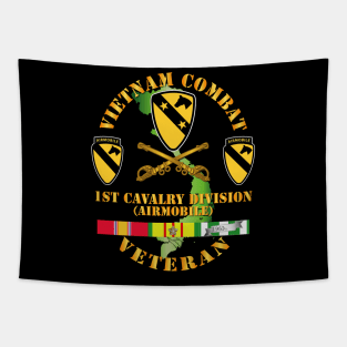 Vietnam Combat Veteran w 1st Cav DUI Tapestry