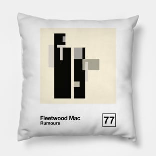 Rumours / Minimalist Style Graphic Poster Design Pillow