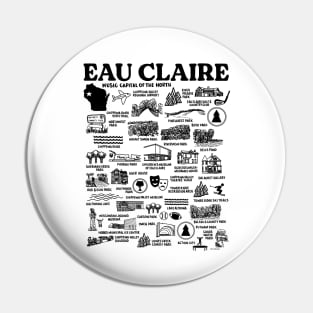 Eau Claire Wisconsin map Pin