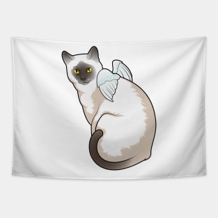 Cat Angel wings Tapestry