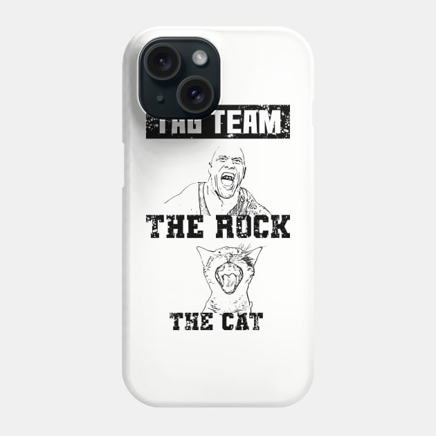 The rock and the cat Phone Case by Nana On Here