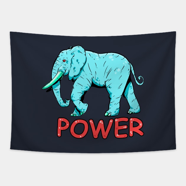 Strong Elephant Tapestry by vanpaul54