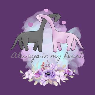 Hugging Dinosaurs - Valentine's Day T-Shirt