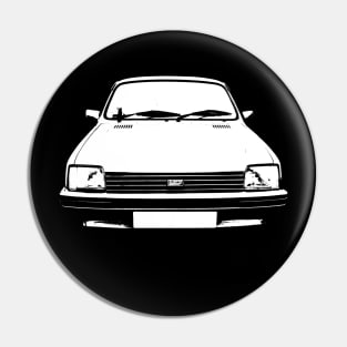 Austin Metro 1980s classic car monoblock white Pin