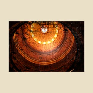 Rustic glowing retro vintage Steampunk Dome T-Shirt