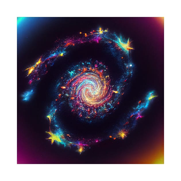 spiral galaxy, psychedelic by heartyARTworks