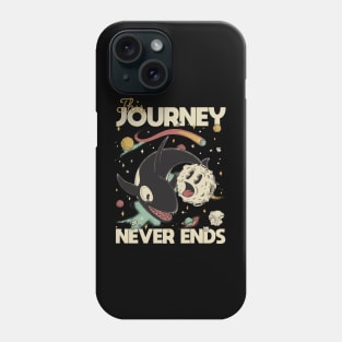 Awesome This Journey Never End Orcinus Orca Whale Lover Space Phone Case