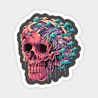 Old Iron Skull Magnet