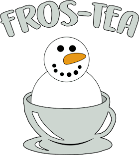 Fros-Tea Funny Snowman Christmas Winter Meme Magnet