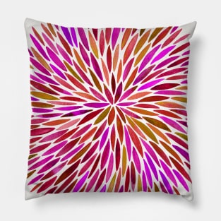 Pink Water Color Burst Pillow