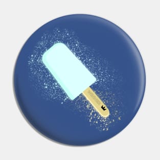 Sea Salt Ice Cream Glitter Paint Splatter Pin