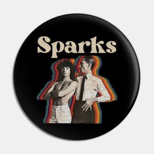 Retro Music Vintage Sparks Culture Design Fans Pin