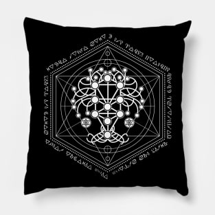 Kabbalah The Tree of Life Sacred Geometry Ornament Pillow