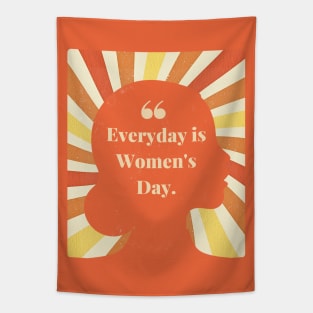 Everyday is Women's Day Retro Design Tapestry