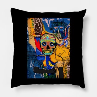 Explore NFT Character - MaleMask Street Art with Mexican Eyes on TeePublic Pillow