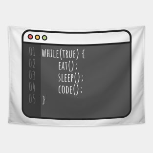 Develop while eat sleep repeat Tapestry