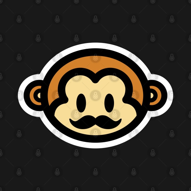 Monkey Mustache Movember Bambu Brand Cute Funny Banana Must Ask Mustache You a Question by Bambu